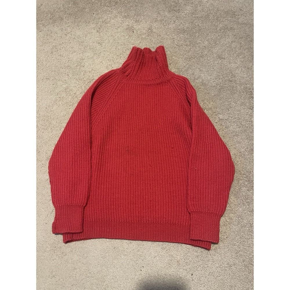 VTG Northern Watters Knitwear Cowl Neck Red Sweater Size 42
